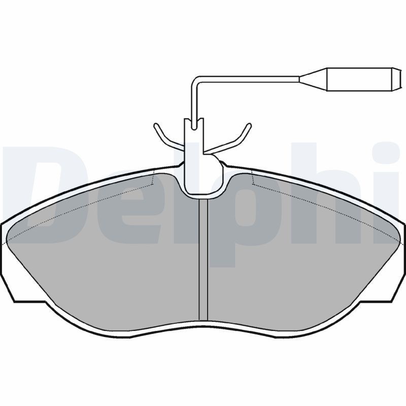 DELPHI LP877: Kit pastiglie freni con accessori, con lamierino anticigolío