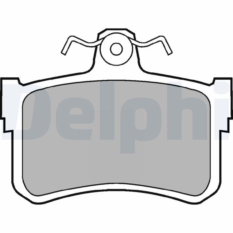 DELPHI LP880: Plăcuțe de frână fara accesorii, cu tabla anti scartait