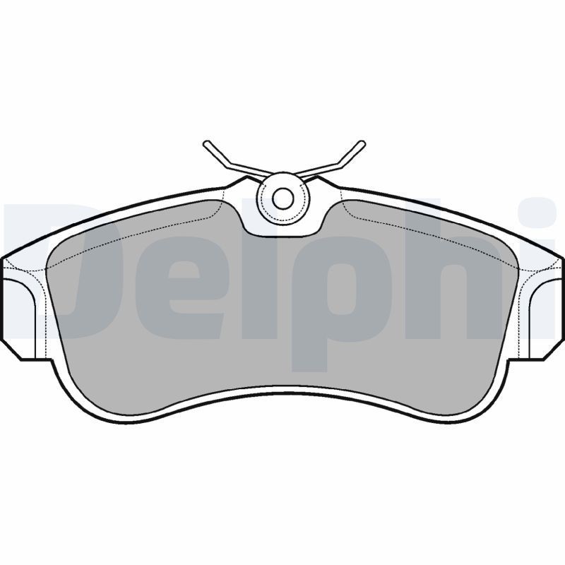 DELPHI LP616: Plăcuțe de frână fara accesorii, fata tabla anti-scartait