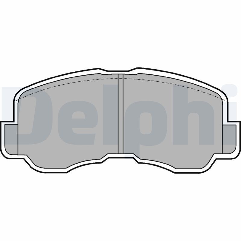 DELPHI LP640: Plăcuțe de frână fara accesorii, cu tabla anti scartait