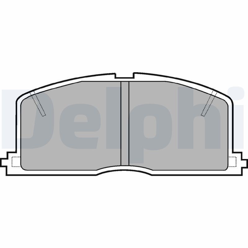 DELPHI LP460: Plăcuțe de frână cu acceasorii, fata tabla anti-scartait