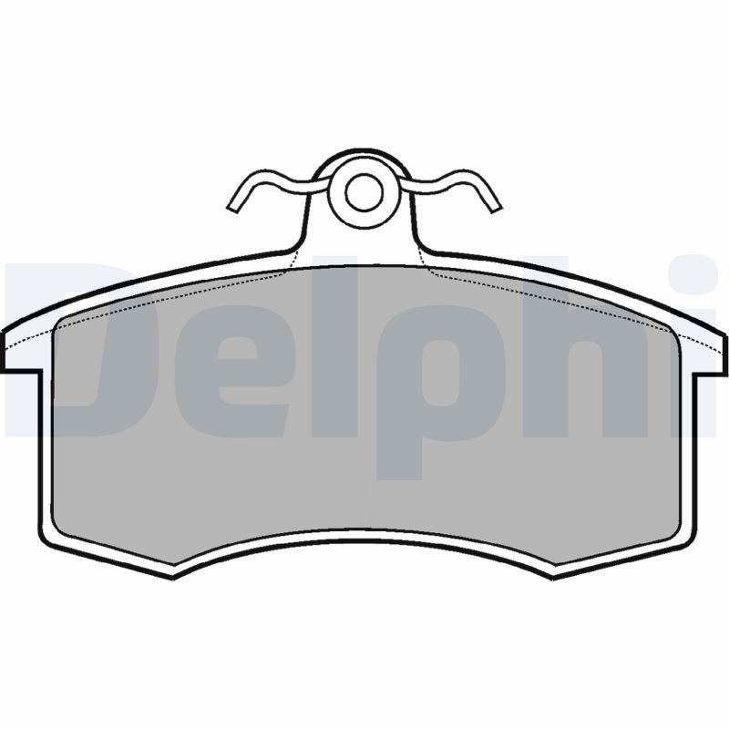 DELPHI LP551: Plăcuțe de frână cu acceasorii, fata tabla anti-scartait