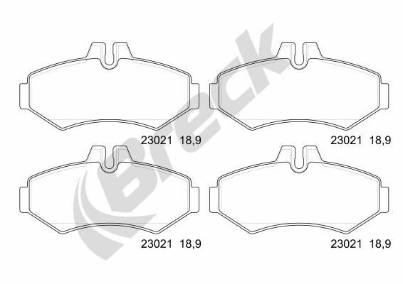 BRECK 23021 00 704 20: Piduriklotsid