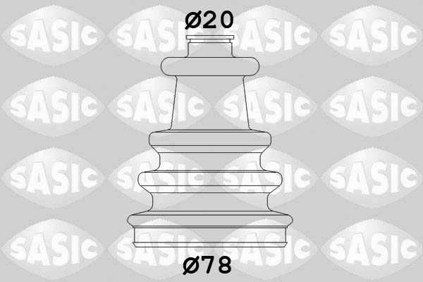 SASIC 4003405: Kit cuffia, semiasse lato ruota
