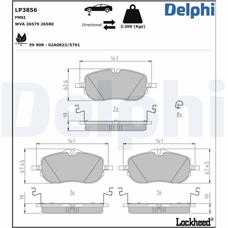 DELPHI PCK68: Tolmukaitse komplekt, Amordid Esisild