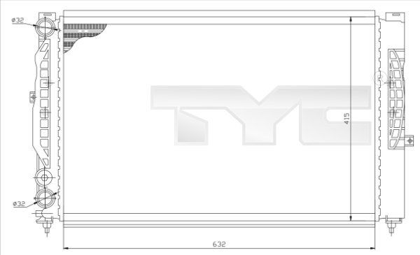 TYC 737-0007: Radiaator, mootorijahutus