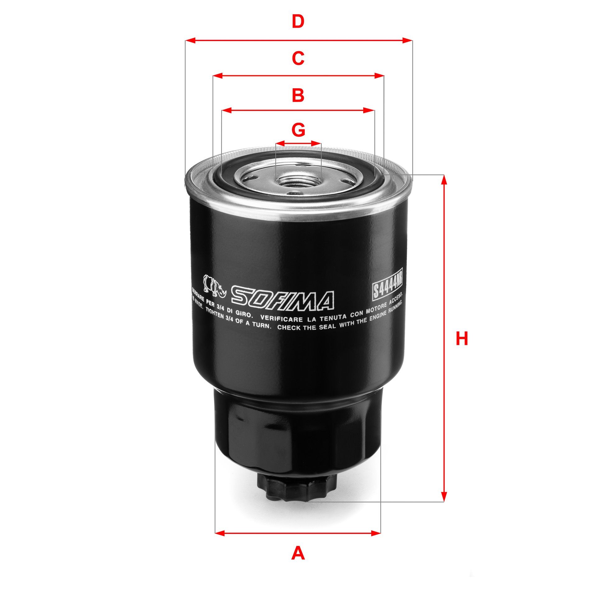 SOFIMA S 4444 NR: Kütusefilter