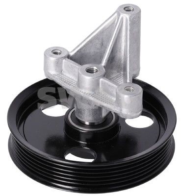 SWAG 60 92 8287: Galet enrouleur de courroie d'accessoire Ø: 131,5mm, Ø: 131,5mm, avec support