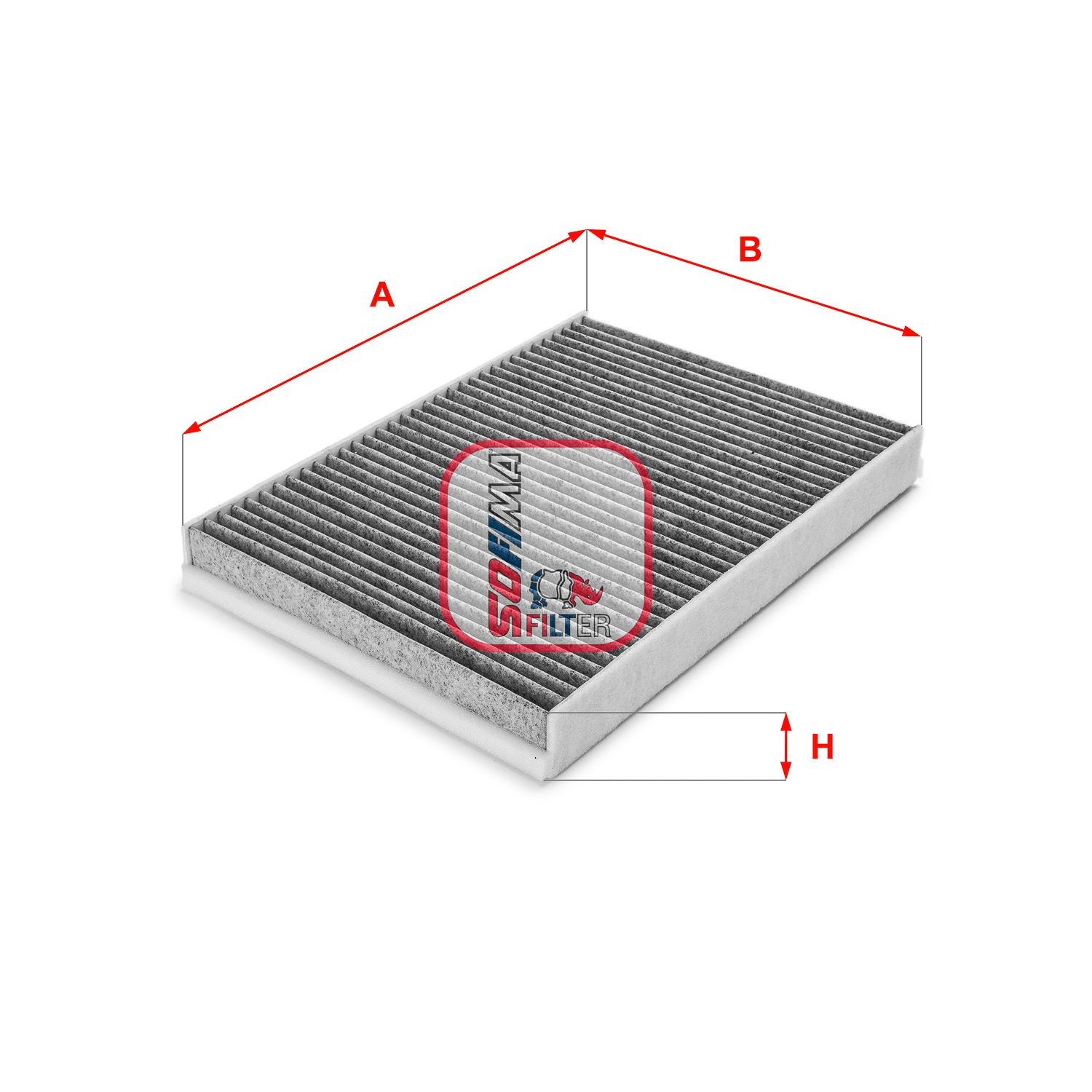 SOFIMA S 4143 CA: Filtrs, Salona telpas gaiss Aktivētās ogles filtrs