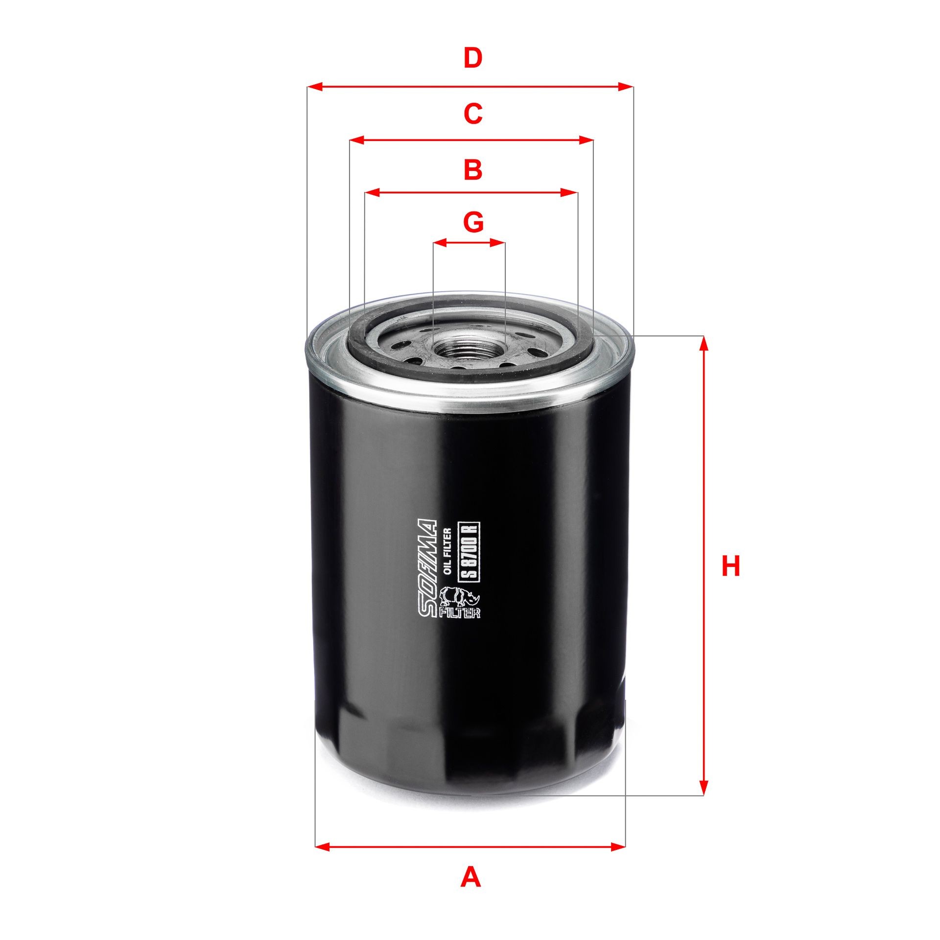 SOFIMA S 8700 R: Filtru ulei cu ventil blocare retur