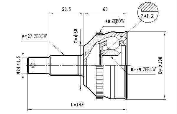 STATIM C.130: Set articulatie, planetara spre roata
