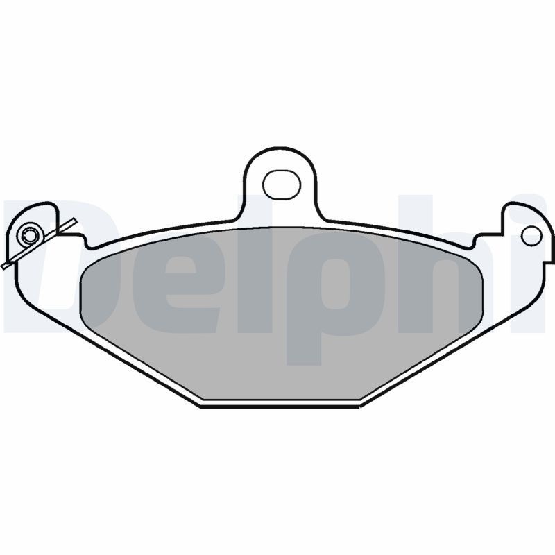 DELPHI LP821: Plăcuțe de frână fara accesorii, cu tabla anti scartait