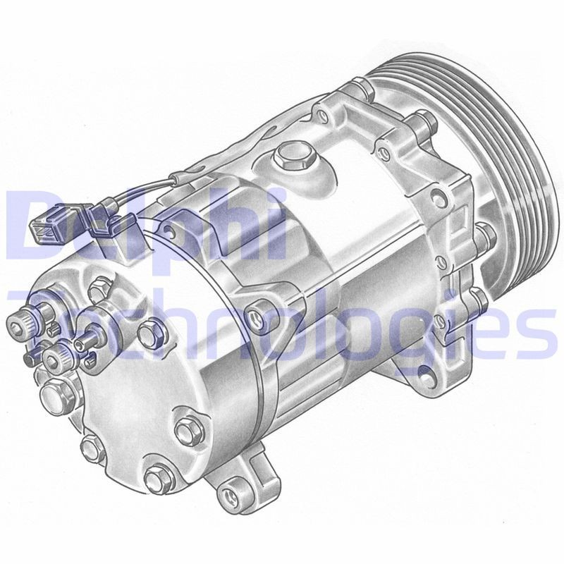 DELPHI TSP0155060: Kliimakompressor PAG-kompressoriõliga