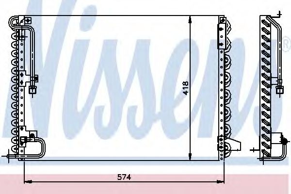 NISSENS 94149: Condensator, climatizare 560 x 418 x 26 mm