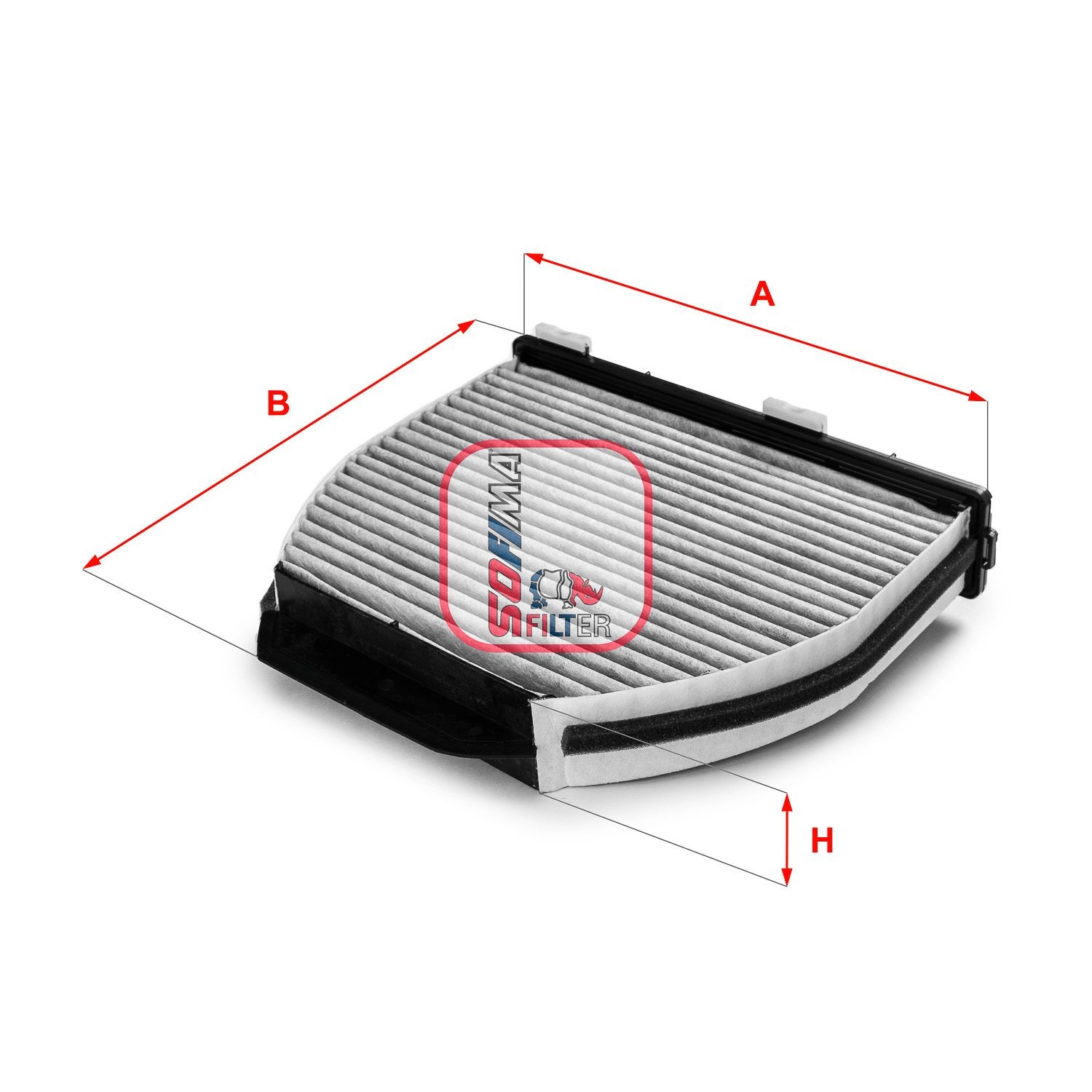 SOFIMA S 4163 CA: Salono filtras aktyvios anglies filtras