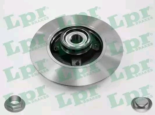 LPR C1013PRCA: Piduriketas LPR HUB BRAKE DISC LINE - FULL COATED Ø: 249mm, täis, Ø: 249mm, koos lisadega, koos ABS-andurirõngaga, koos rattalaagri komplektiga