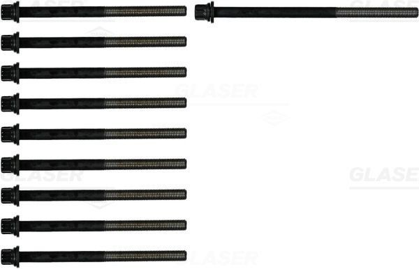 GLASER T40100-00: Set surub, chiulasa M12