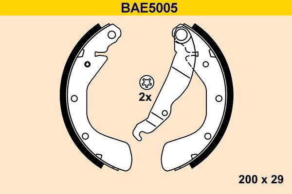 Barum BAE5005: Set saboti frana cu pârghie