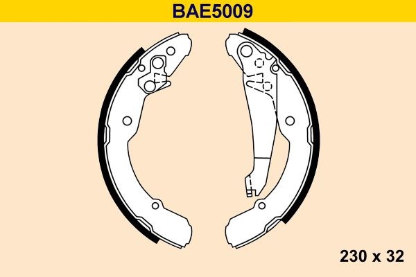 Barum BAE5009: Set saboti frana cu pârghie