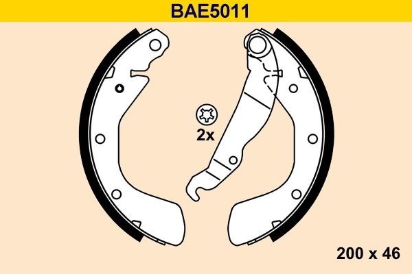 Barum BAE5011: Set saboti frana cu pârghie