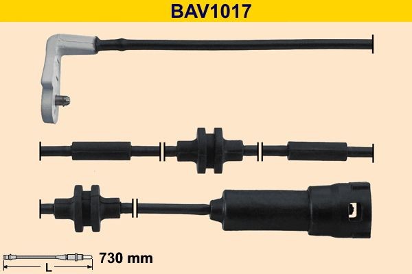Barum BAV1017: Hoiatuskontakt, piduriklotsi kulumine
