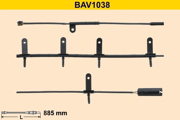 Barum BAV1038: Senzor de avertizare, uzura placute de frana