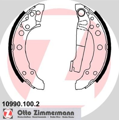 ZIMMERMANN 10990.100.2: Set saboti frana Fotografia corespunde volumului livrării, cu pârghie