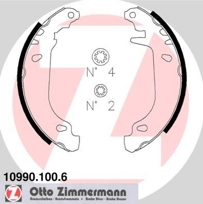 ZIMMERMANN 10990.100.6: Piduriklotside komplekt Foto vastab tarnekomplektile