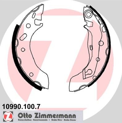 ZIMMERMANN 10990.100.7: Set saboti frana cu pârghie, Fotografia corespunde volumului livrării