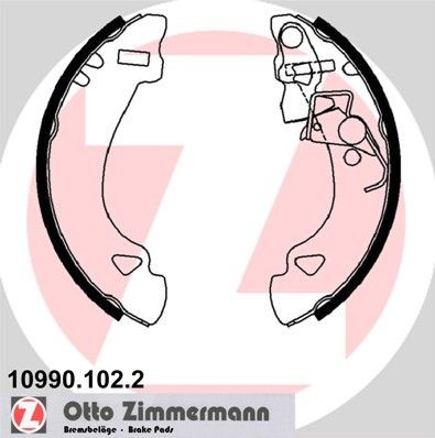 ZIMMERMANN 10990.102.2: Stabdžių trinkelių komplektas be priedų