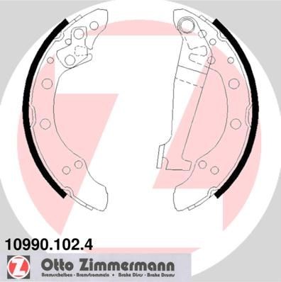 ZIMMERMANN 10990.102.4: Piduriklotside komplekt koos kangiga, Foto vastab tarnekomplektile