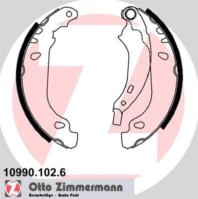 ZIMMERMANN 10990.102.6: Piduriklotside komplekt koos kangiga, Foto vastab tarnekomplektile