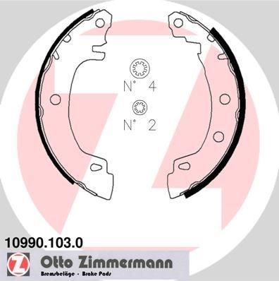 ZIMMERMANN 10990.103.0: Piduriklotside komplekt Foto vastab tarnekomplektile