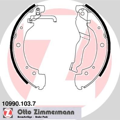 ZIMMERMANN 10990.103.7: Piduriklotside komplekt koos kangiga, Foto vastab tarnekomplektile