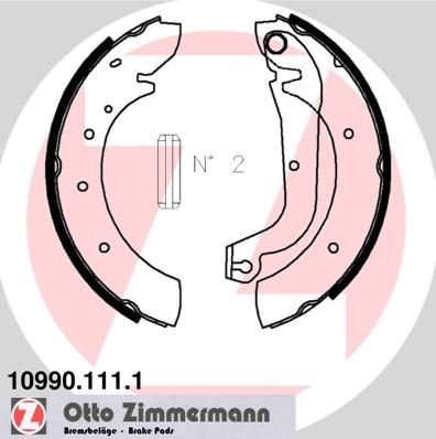 ZIMMERMANN 10990.111.1: Piduriklotside komplekt koos kangiga, Foto vastab tarnekomplektile