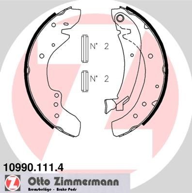 ZIMMERMANN 10990.111.4: Set saboti frana cu pârghie, Fotografia corespunde volumului livrării