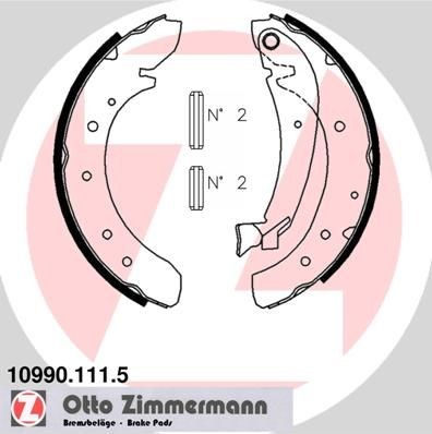 ZIMMERMANN 10990.111.5: Piduriklotside komplekt koos kangiga, Foto vastab tarnekomplektile