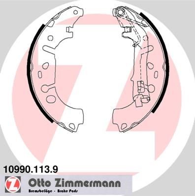 ZIMMERMANN 10990.113.9: Set saboti frana cu arc, cu pârghie, Fotografia corespunde volumului livrării