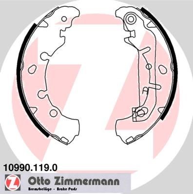 ZIMMERMANN 10990.119.0: Piduriklotside komplekt koos kangiga, Foto vastab tarnekomplektile