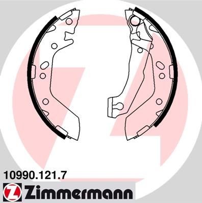 ZIMMERMANN 10990.121.7: Piduriklotside komplekt koos kangiga, Foto vastab tarnekomplektile
