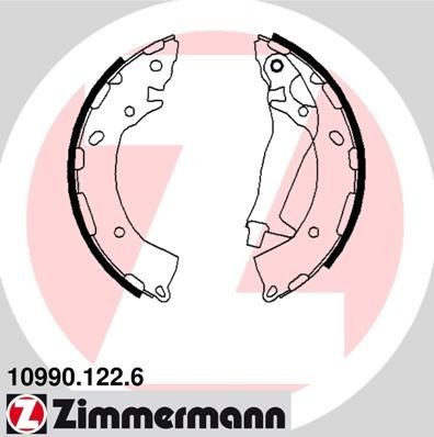 ZIMMERMANN 10990.122.6: Piduriklotside komplekt koos kangiga, Foto vastab tarnekomplektile