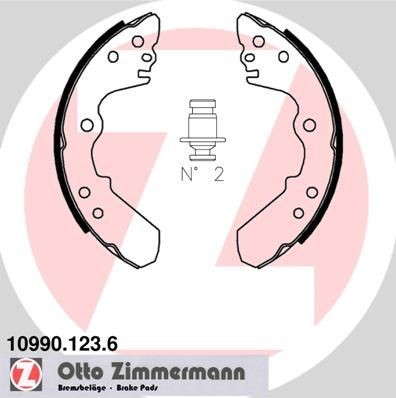 ZIMMERMANN 10990.123.6: Piduriklotside komplekt Foto vastab tarnekomplektile