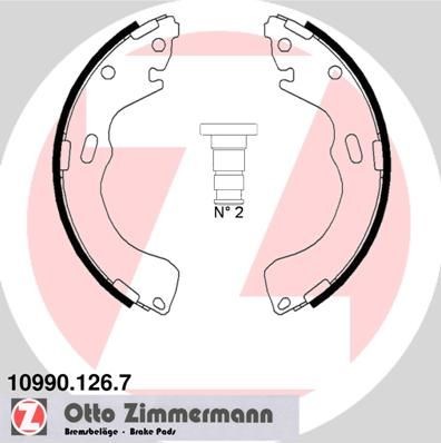 ZIMMERMANN 10990.126.7: Stabdžių trinkelių komplektas su priedais