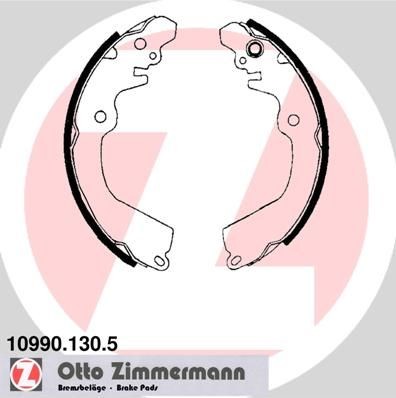 ZIMMERMANN 10990.130.5: Set saboti frana fara accesorii