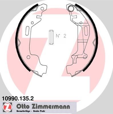 ZIMMERMANN 10990.135.2: Piduriklotside komplekt koos kangiga, Foto vastab tarnekomplektile
