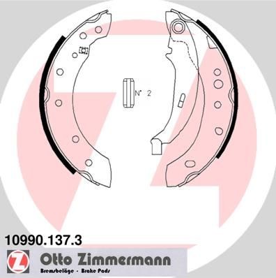 ZIMMERMANN 10990.137.3: Piduriklotside komplekt, seisupidur Foto vastab tarnekomplektile