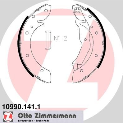 ZIMMERMANN 10990.141.1: Set saboti frana cu pârghie, Fotografia corespunde volumului livrării
