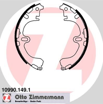 ZIMMERMANN 10990.149.1: Stabdžių trinkelių komplektas be priedų