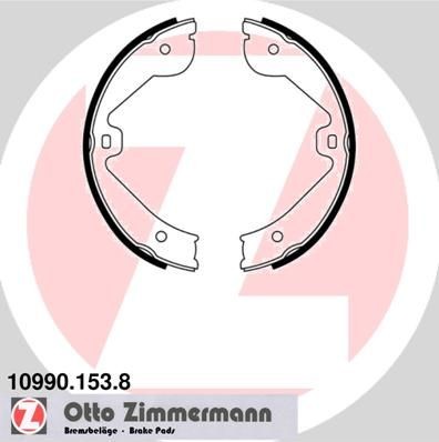 ZIMMERMANN 10990.153.8: Set saboti frana, frana de mana Fotografia corespunde volumului livrării