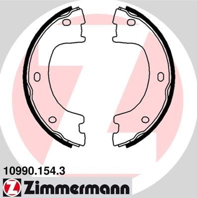 ZIMMERMANN 10990.154.3: Stabdžių trinkelių komplektas, stovėjimo stabdis Nuotrauka atitinka pristatytą prekę